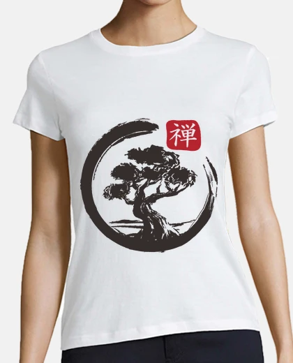 Playera zen bonsai árbol enso círculo japonesas