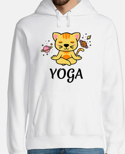 Sudadera zen yoga gato espacio meditación deport