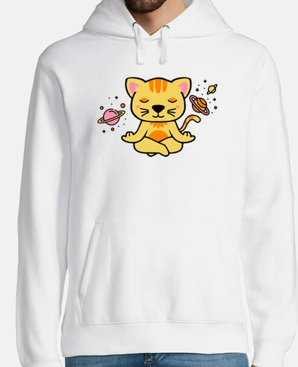 Sudadera zen yoga gato espacio meditación estrel
