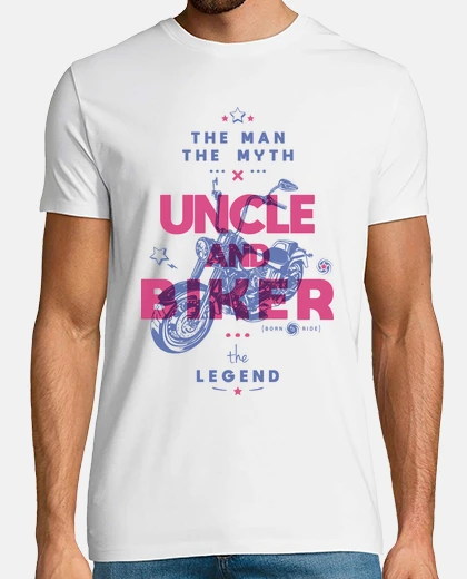 T-shirt zio e motociclista