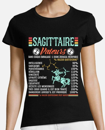 Zodiac sign sagittarius horoscope t-shirt tostadora
