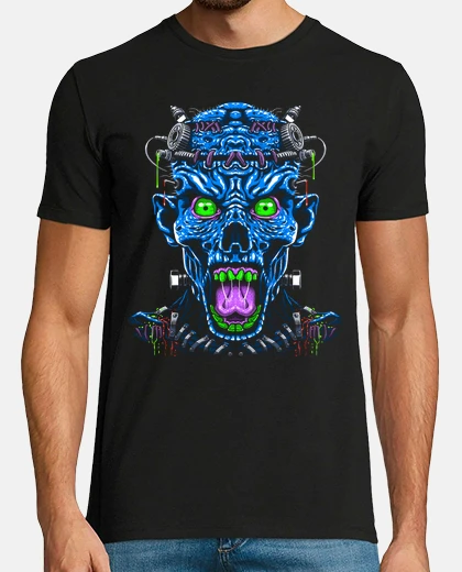 Camiseta Zombi azul