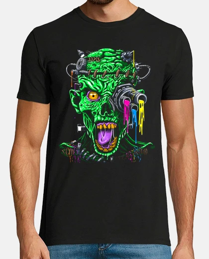 T-shirt zombi futuristico