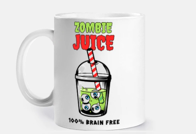 Tazza zombie drink occhio succo tazza caffè tè cornetti frullato tisana infusione