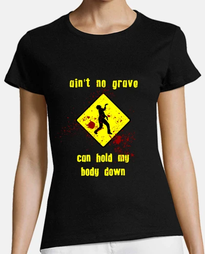 Camiseta Zombie Grave Negra Chica