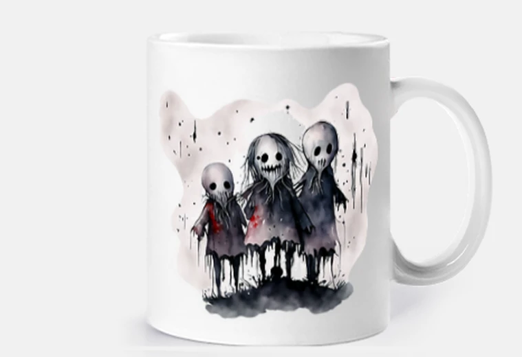 Tazza zombie in famiglia padre madre figlio tazza di caffè tè