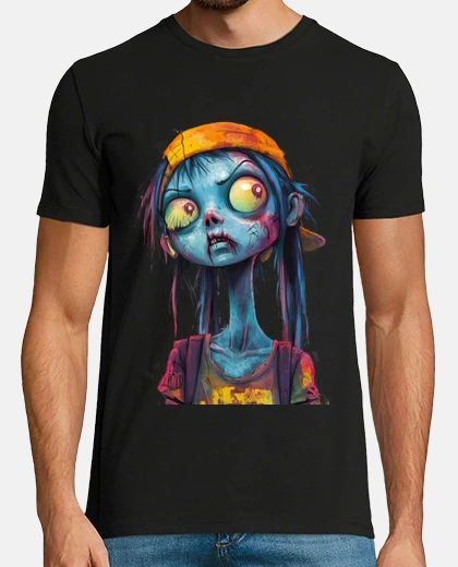 Camiseta zombie niña película fantasía ficción