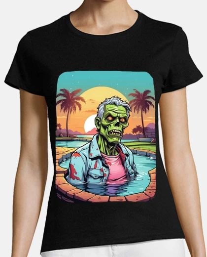 Playera zombie on vacation in california