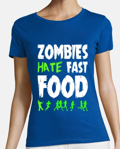Tee-shirt zombies détestent fast food