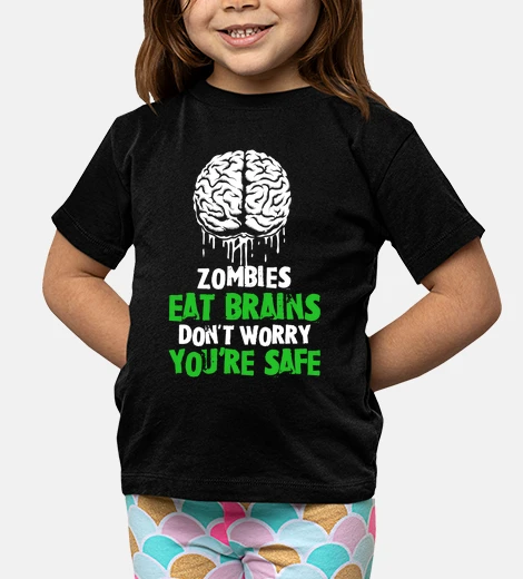 Vêtements zombies eat brain vert
