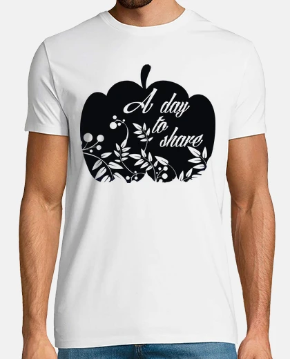 T-shirt zucca condividere il giorno in nero
