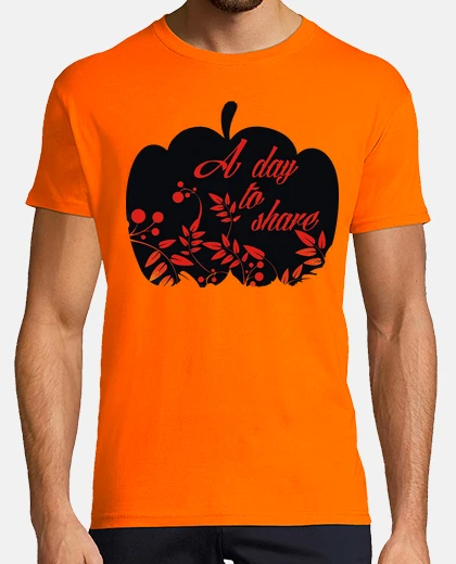 T-shirt zucca condividere il giorno in nero e a
