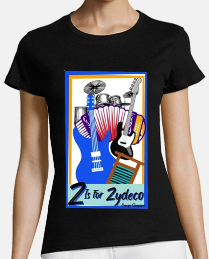 Tee-shirt zydeco cajun washboard accordéon USA
